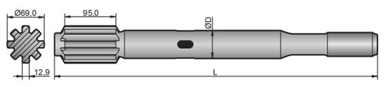 L'adattatore dello stinco del martello pneumatico HL800 di acciaio legato