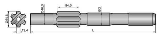 adattatore dello stinco del trapano di 500mm per l'impianto di perforazione di trapano di YH80A